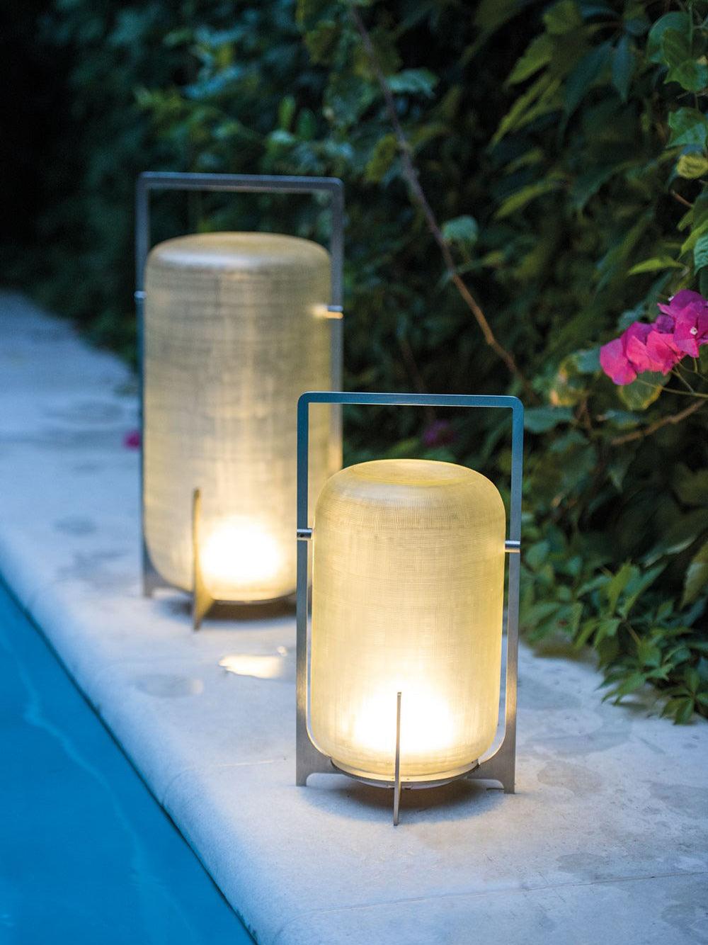 Silver Twilight Lantern Table Light