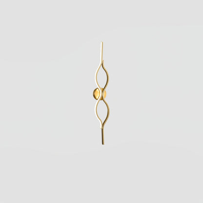 Twist Brass Wall Light ∅ 4.7″ x H 31.5″ / Dia 12cm x H 80cm / Brass & Three-Color Changing Light / 1 Piece Wall lamp