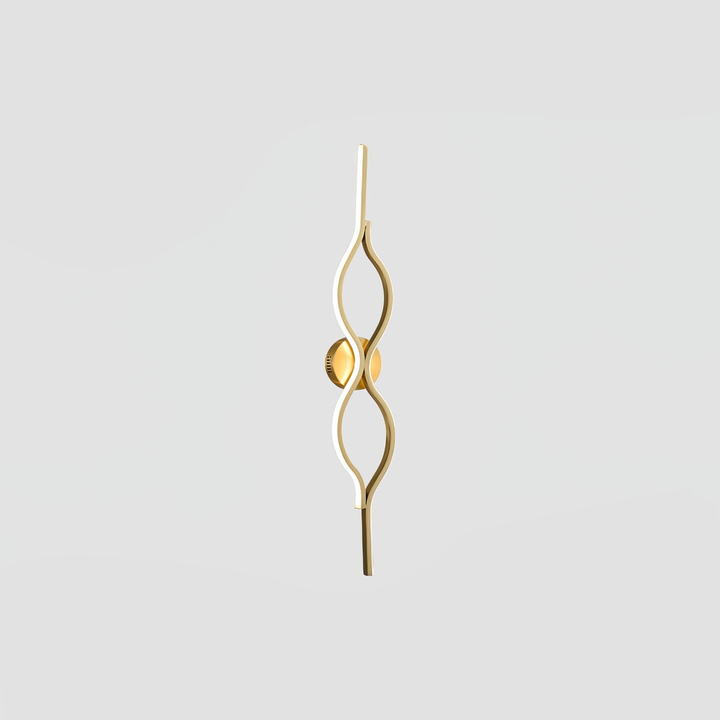 Twist Brass Wall Light ∅ 4.7″ x H 39.4″ / Dia 12cm x H 100cm / Brass & Three-Color Changing Light / 1 Piece Wall lamp