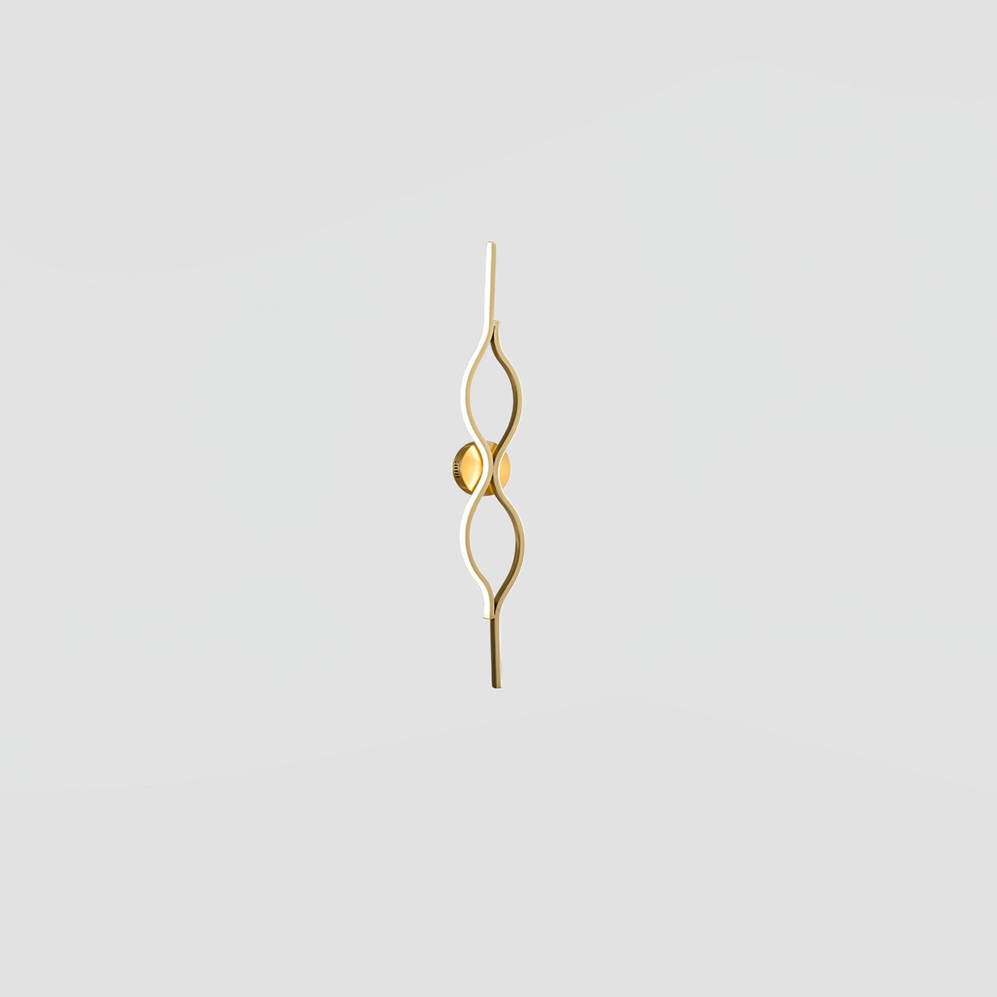 Twist Brass Wall Light ∅ 4.7″ x H 23.6″ / Dia 12cm x H 60cm / Brass & Three-Color Changing Light / 1 Piece Wall lamp