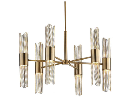 Uttermost Cret 12-Light LED Chandelier in Oxidized Brass Finish