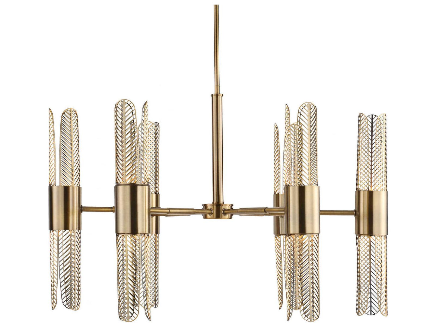Uttermost Cret 12-Light LED Chandelier in Oxidized Brass Finish