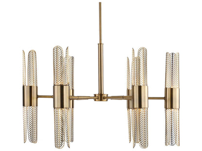 Uttermost Cret 12-Light LED Chandelier in Oxidized Brass Finish