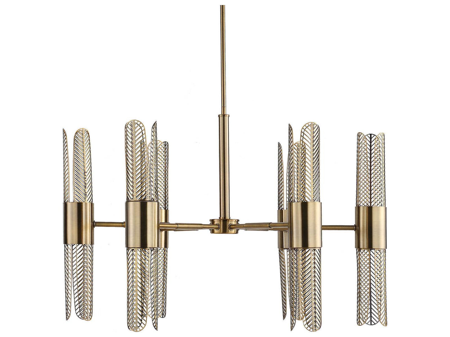 Uttermost Cret 12-Light LED Chandelier in Oxidized Brass Finish