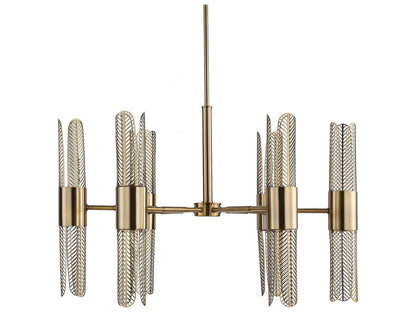 Uttermost Cret 12-Light LED Chandelier in Oxidized Brass Finish