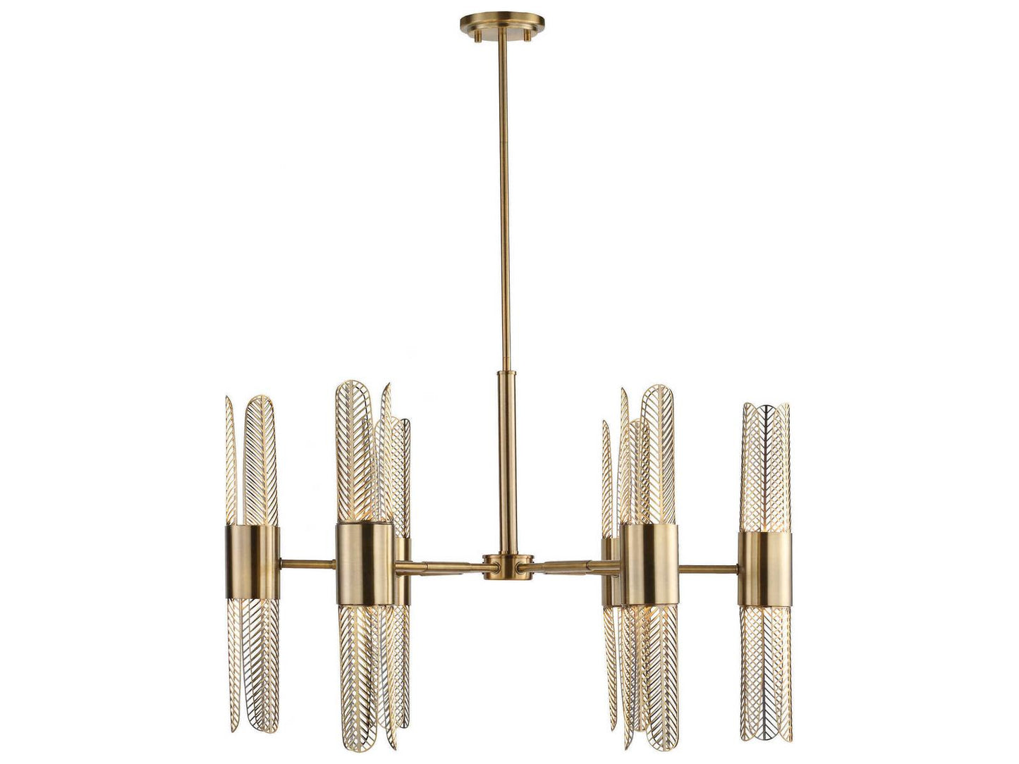 Uttermost Cret 12-Light LED Chandelier in Oxidized Brass Finish
