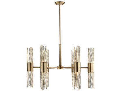 Uttermost Cret 12-Light LED Chandelier in Oxidized Brass Finish