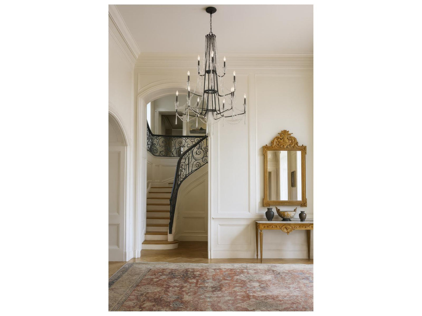 Varaluz Barcelona 3-Tier 12-Light Crystal Chandelier Onyx