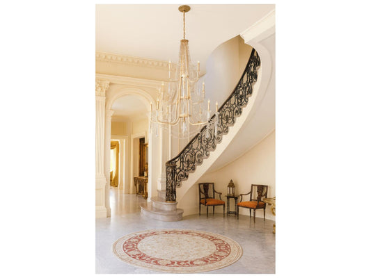 Varaluz Barcelona 3-Tier 12-Light Crystal Chandelier Transcend Silver