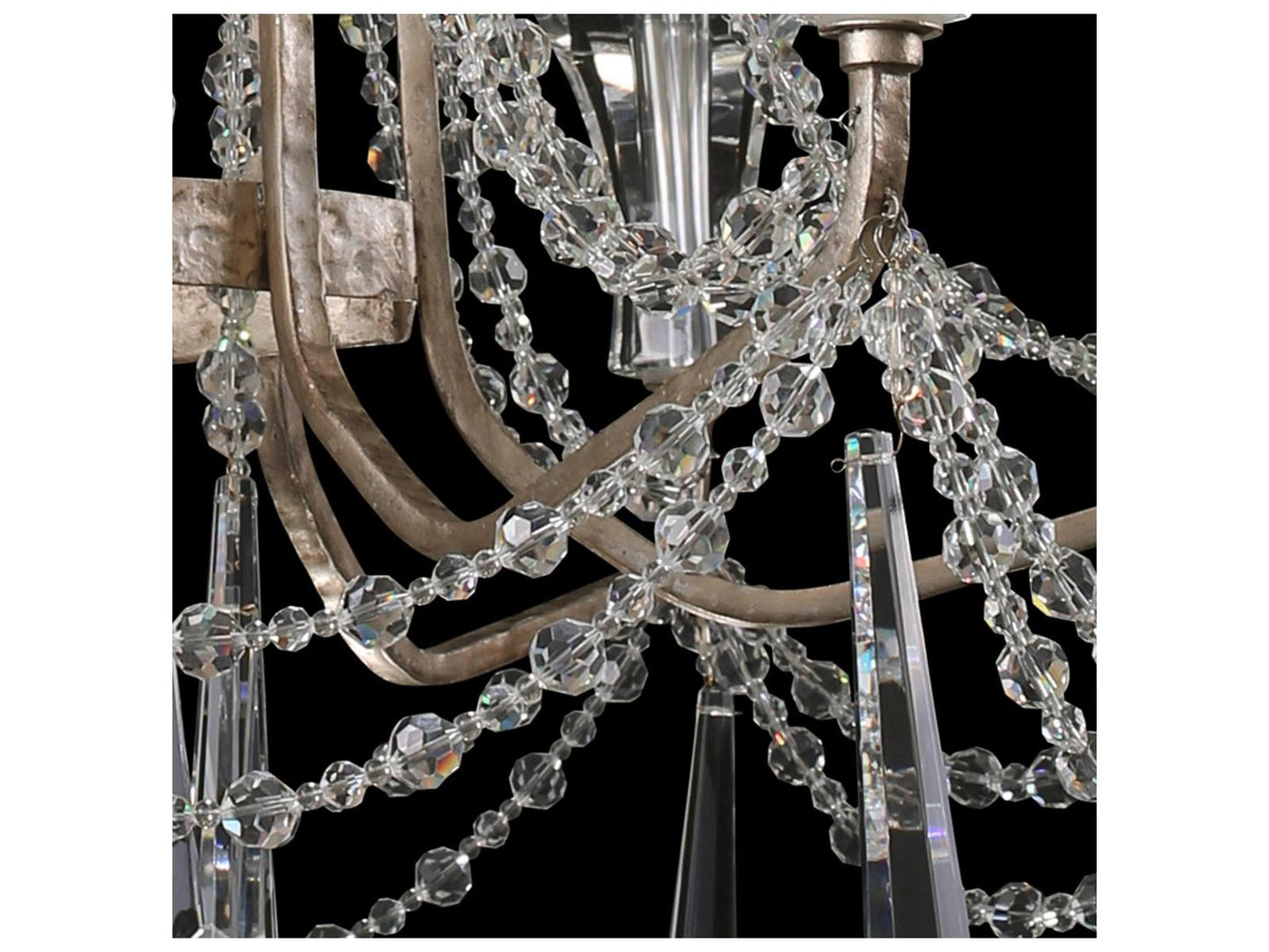Varaluz Barcelona 3-Tier 12-Light Crystal Chandelier Transcend Silver