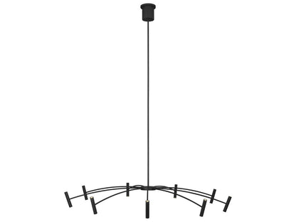 Visual Comfort Modern Aerial LED 50-Inch Chandelier in Matte Black