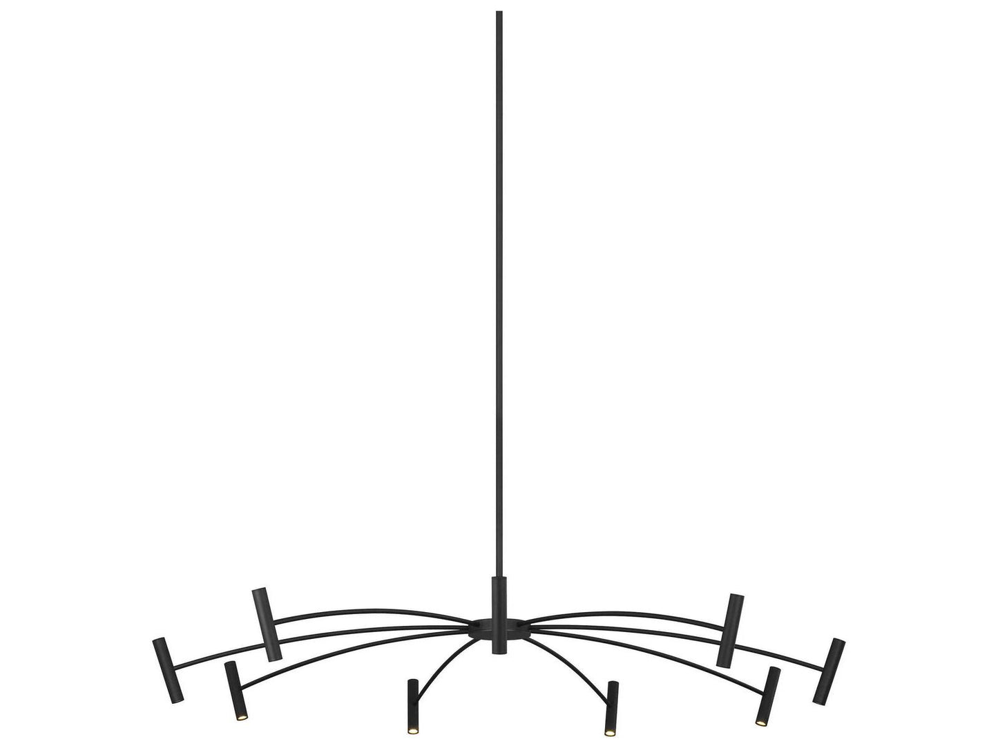 Visual Comfort Modern Aerial LED 50-Inch Chandelier in Matte Black