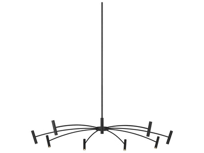 Visual Comfort Modern Aerial LED 50-Inch Chandelier in Matte Black