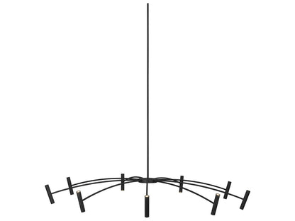 Visual Comfort Modern Aerial LED 50-Inch Chandelier in Matte Black