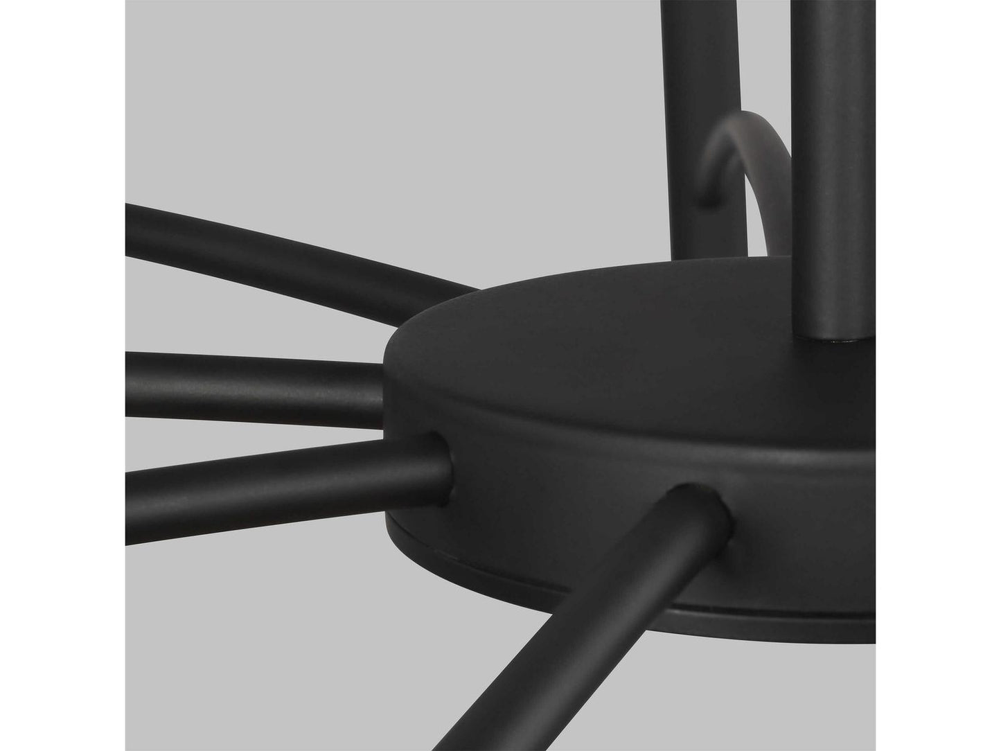 Visual Comfort Modern Aerial LED 50-Inch Chandelier in Matte Black