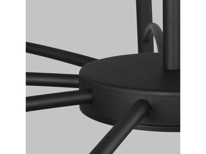 Visual Comfort Modern Aerial LED 50-Inch Chandelier in Matte Black