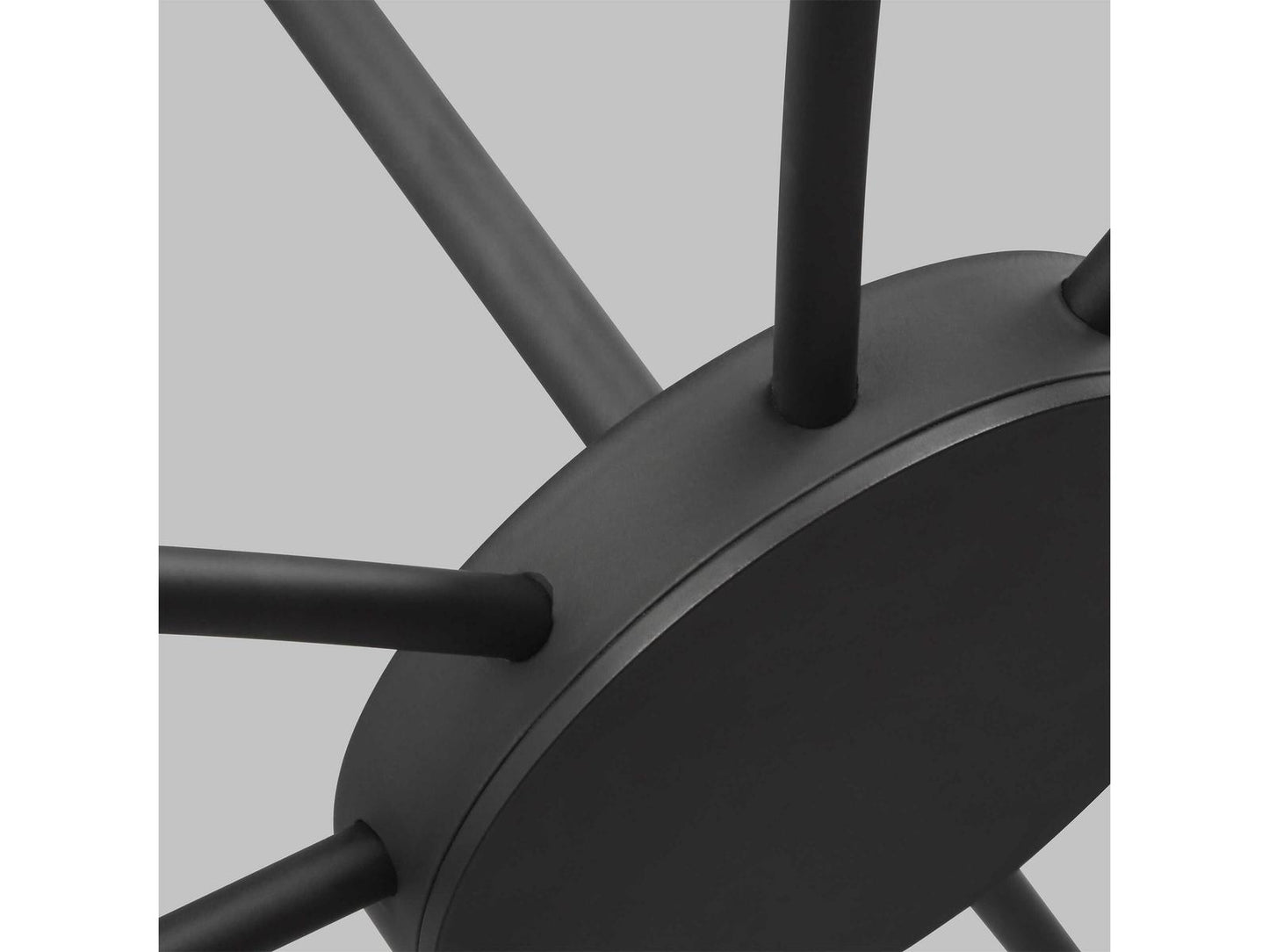 Visual Comfort Modern Aerial LED 50-Inch Chandelier in Matte Black