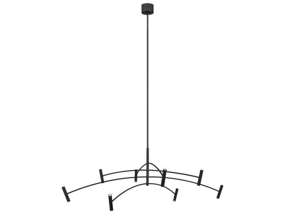 Visual Comfort Modern Aerial LED Chandelier in Matte Black