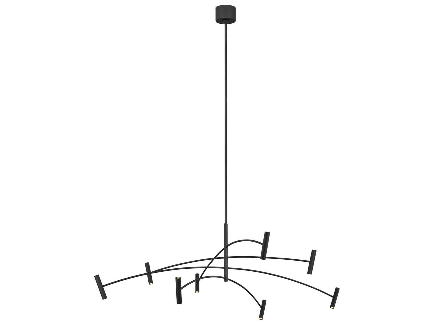Visual Comfort Modern Aerial LED Chandelier in Matte Black