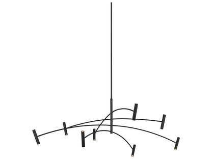 Visual Comfort Modern Aerial LED Chandelier in Matte Black