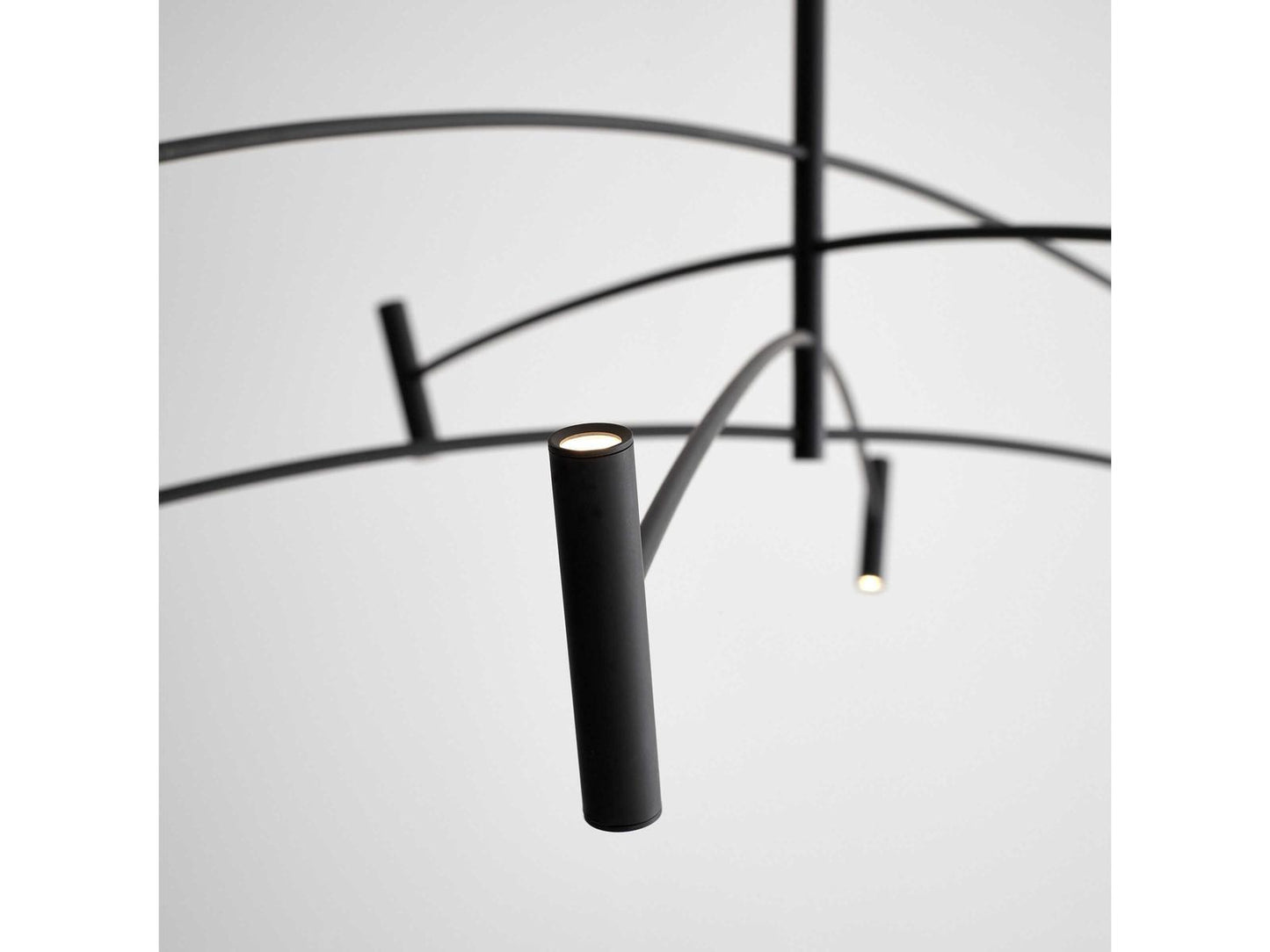Visual Comfort Modern Aerial LED Chandelier in Matte Black