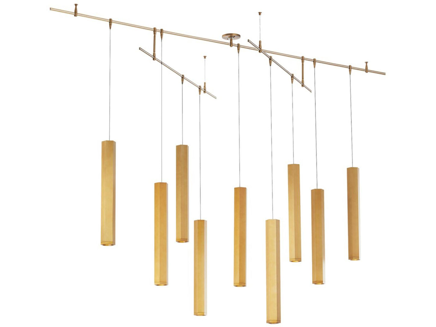 Visual Comfort Modern Blok 9-Light Linear Chandelier