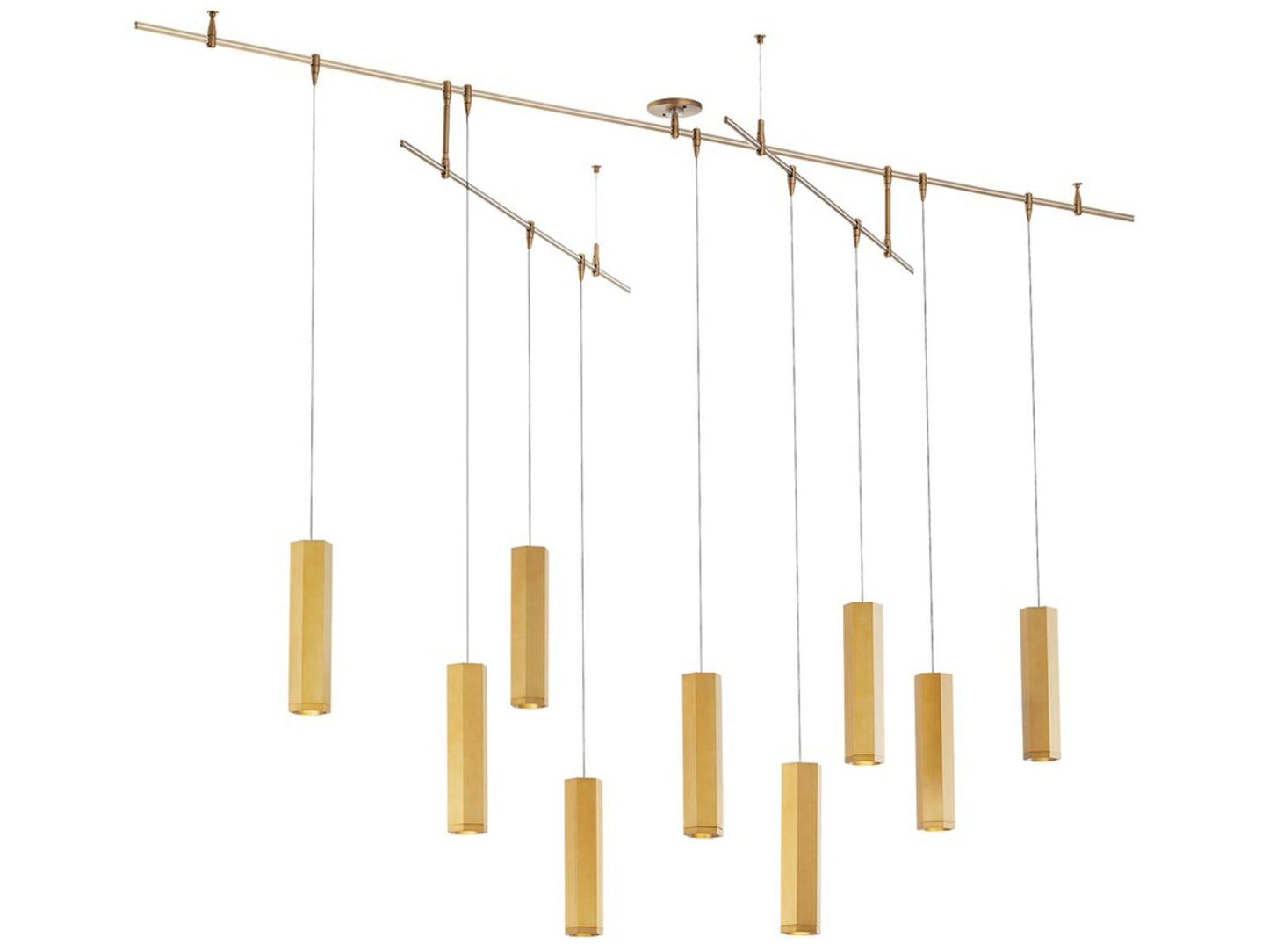 Visual Comfort Modern Blok 9-Light Linear Chandelier
