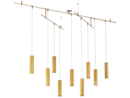 Visual Comfort Modern Blok 9-Light Linear Chandelier