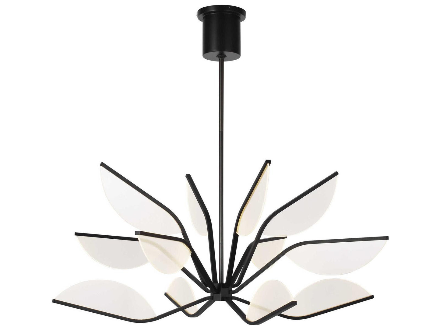 Visual Comfort Modern Belterra 38-Inch LED Chandelier in Matte Black