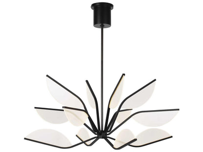 Visual Comfort Modern Belterra 38-Inch LED Chandelier in Matte Black