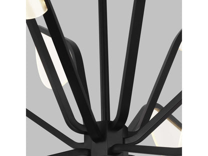 Visual Comfort Modern Belterra 38-Inch LED Chandelier in Matte Black
