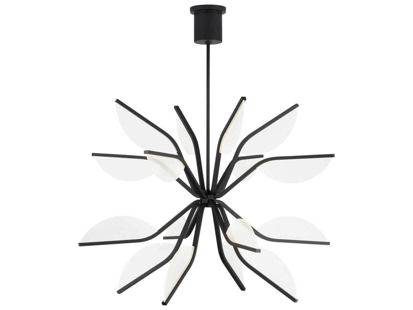Visual Comfort Modern Belterra 38 Globe Integrated LED Chandelier in Natural Brass