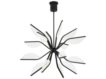 Visual Comfort Modern Belterra 38 Globe Integrated LED Chandelier in Natural Brass