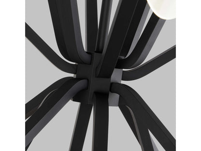 Visual Comfort Modern Belterra 38 Globe Integrated LED Chandelier in Natural Brass