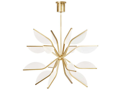 Visual Comfort Modern Belterra 38-Inch Globe Chandelier in Natural Brass