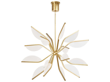 Visual Comfort Modern Belterra 38-Inch Globe Chandelier in Natural Brass