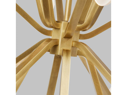 Visual Comfort Modern Belterra 38-Inch Globe Chandelier in Natural Brass