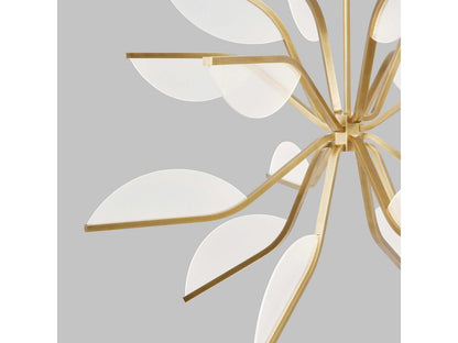 Visual Comfort Modern Belterra 38-Inch Globe Chandelier in Natural Brass