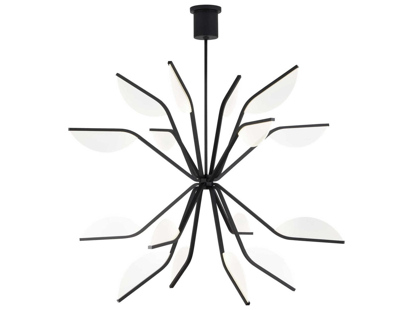 Visual Comfort Modern Belterra 16-Light LED Chandelier in Matte Black
