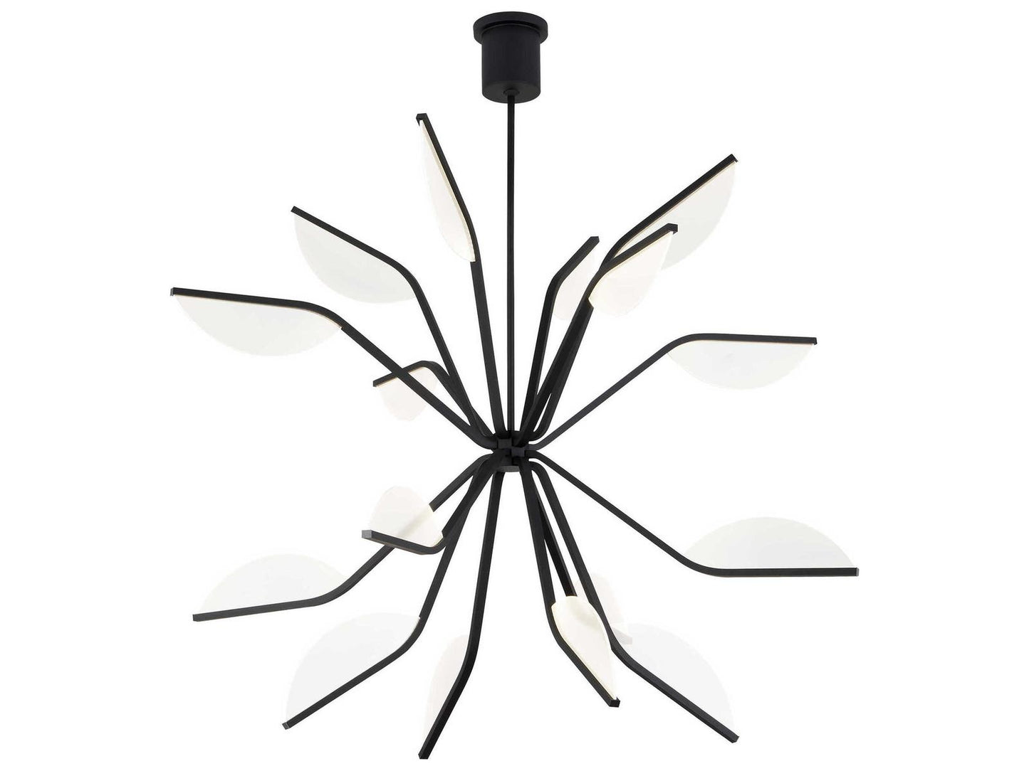 Visual Comfort Modern Belterra 16-Light LED Chandelier in Matte Black