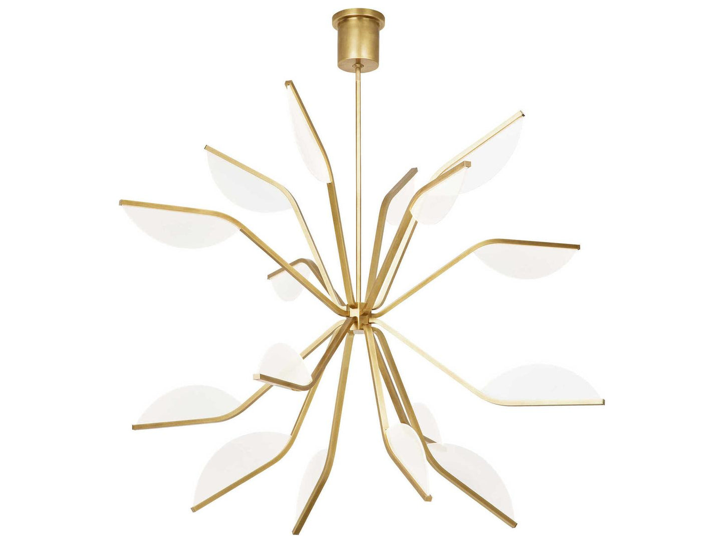 Visual Comfort Modern Belterra 43-Inch LED Chandelier in Natural Brass