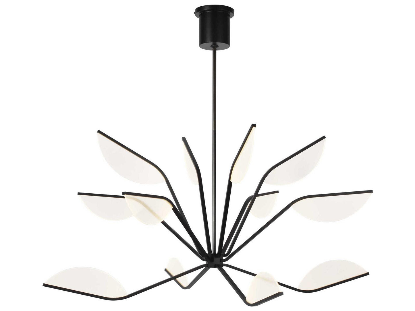 Visual Comfort Modern 12-Light Belterra Chandelier in Matte Black