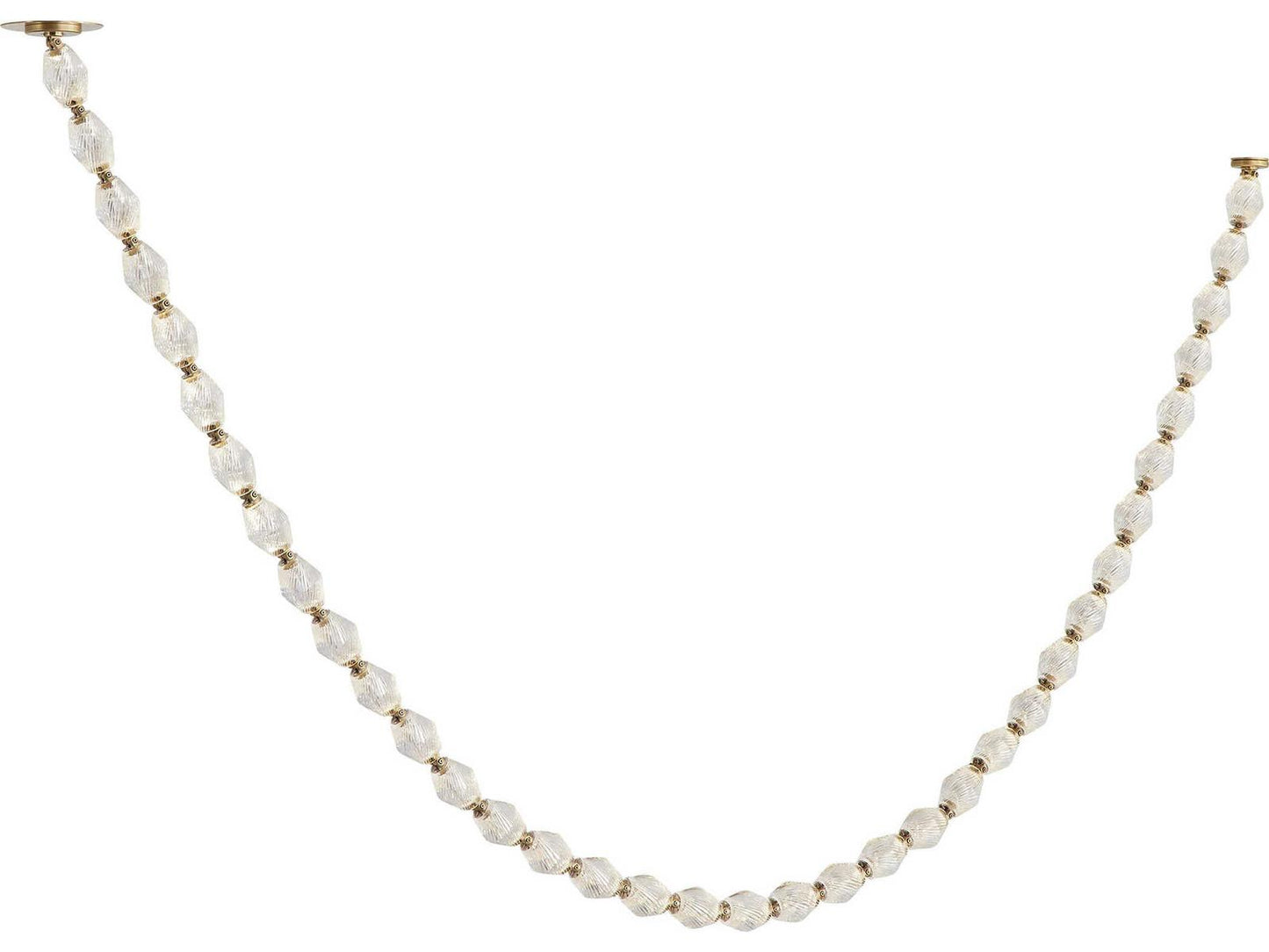 Visual Comfort Modern Collier 108-Inch Integrated LED Chandelier in Natural Brass