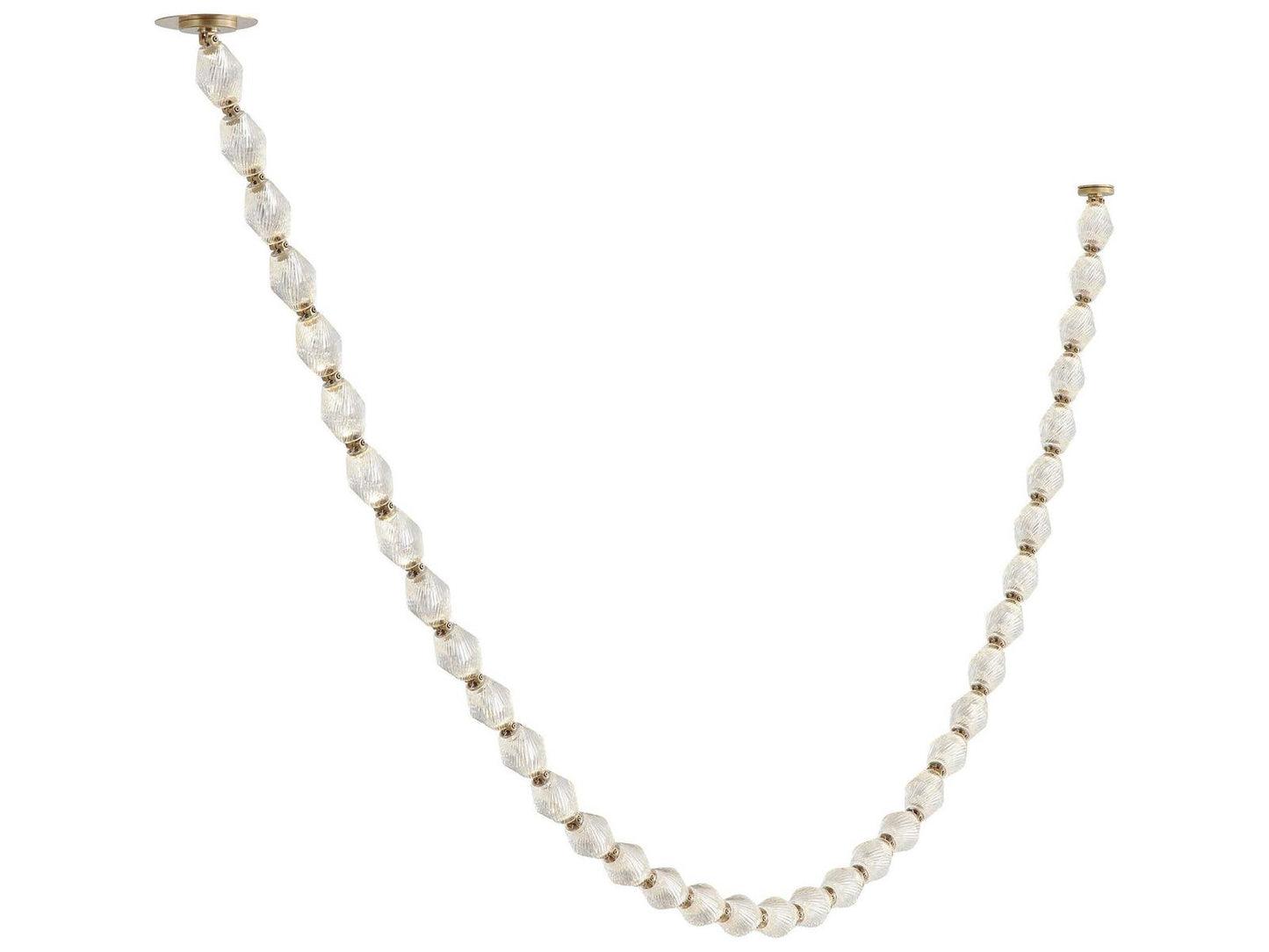 Visual Comfort Modern Collier 108-Inch Integrated LED Chandelier in Natural Brass