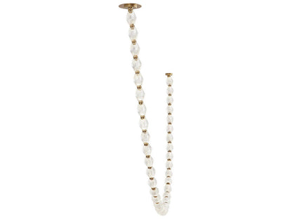 Visual Comfort Modern Collier 108-Inch Integrated LED Chandelier in Natural Brass
