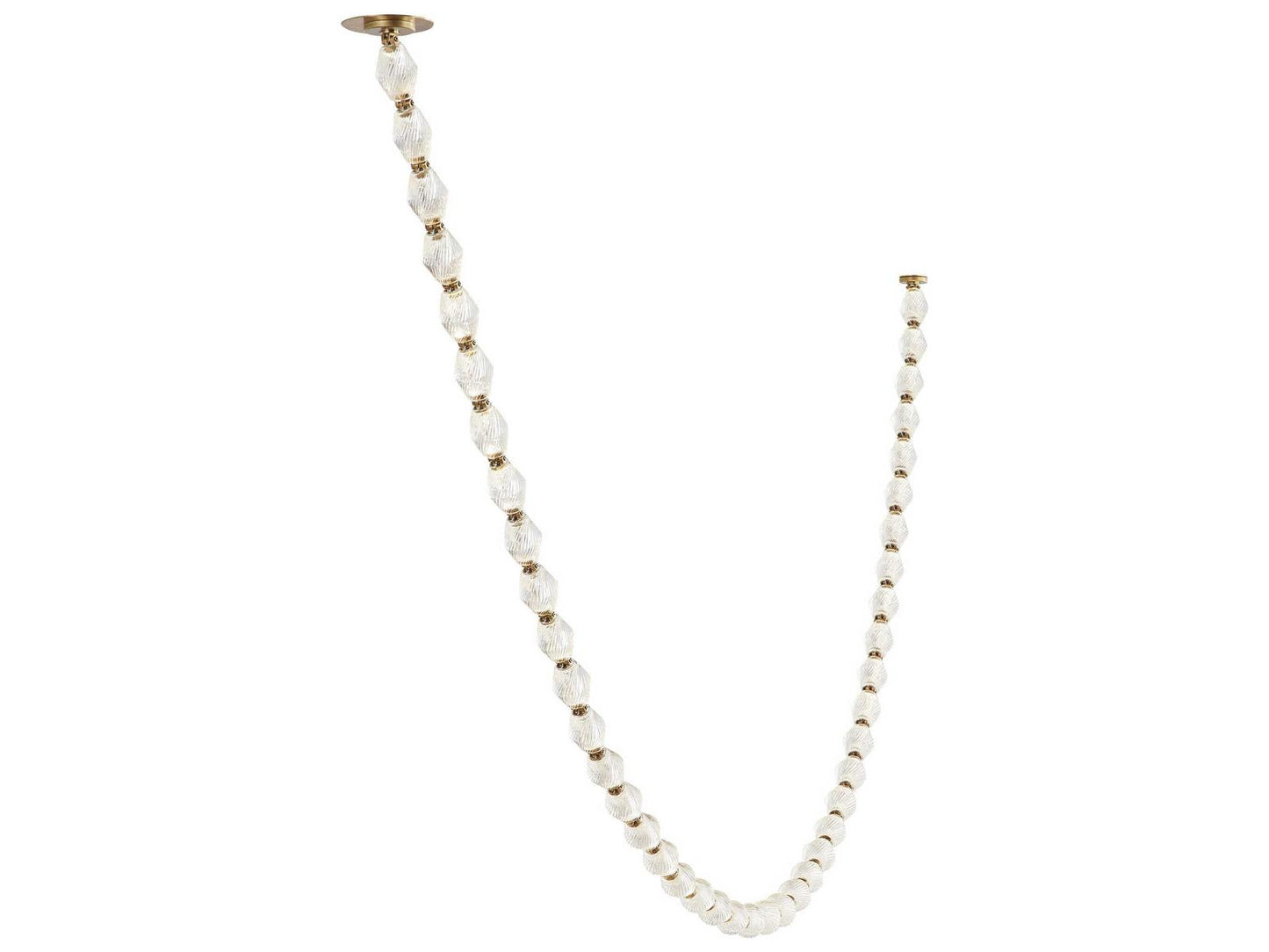 Visual Comfort Modern Collier 1-Light Linear Chandelier in Natural Brass