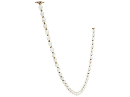 Visual Comfort Modern Collier 1-Light Linear Chandelier in Natural Brass