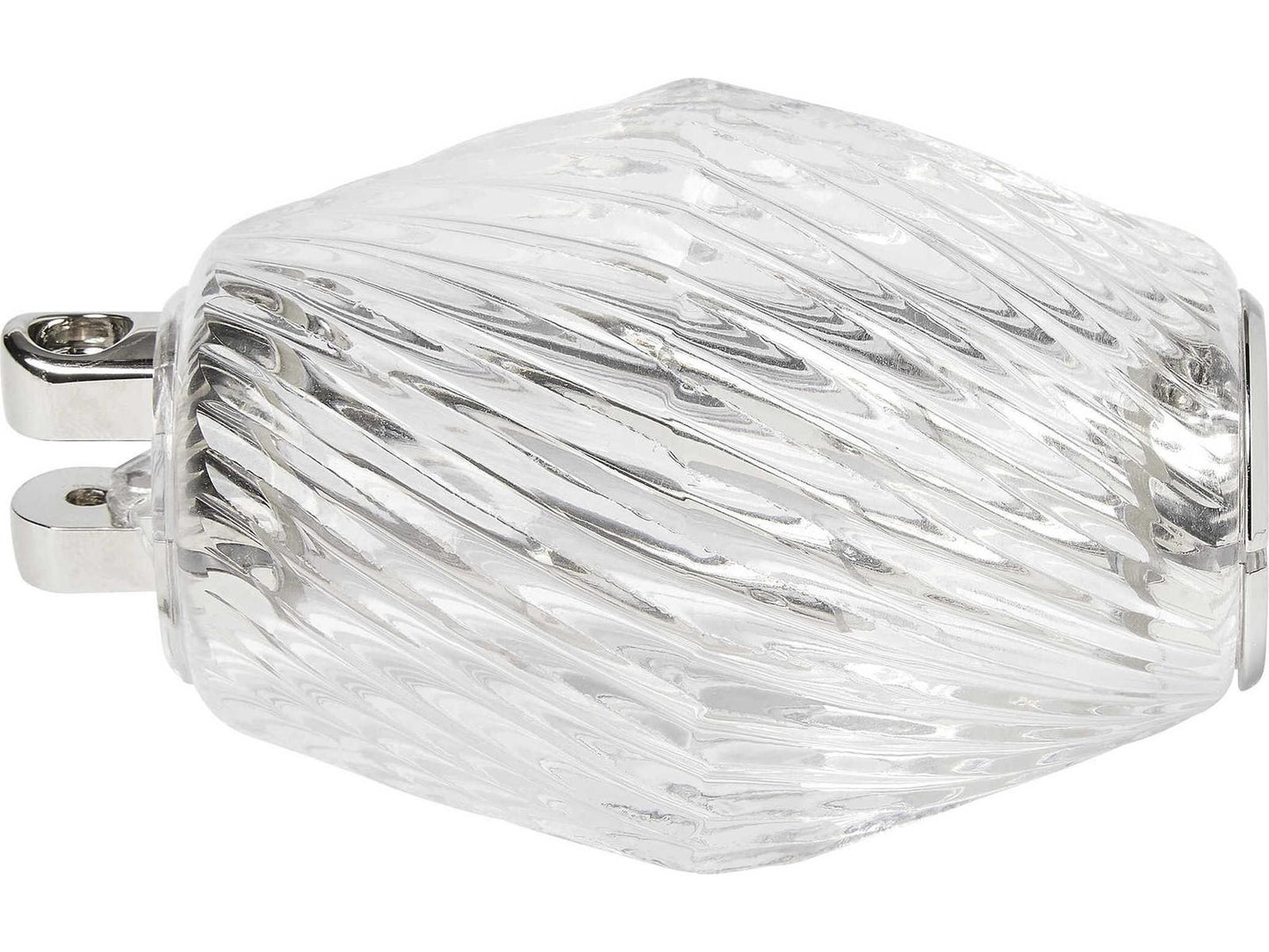 Visual Comfort Modern Collier Integrated LED Linear Chandelier in Polished Nickel and Crystal