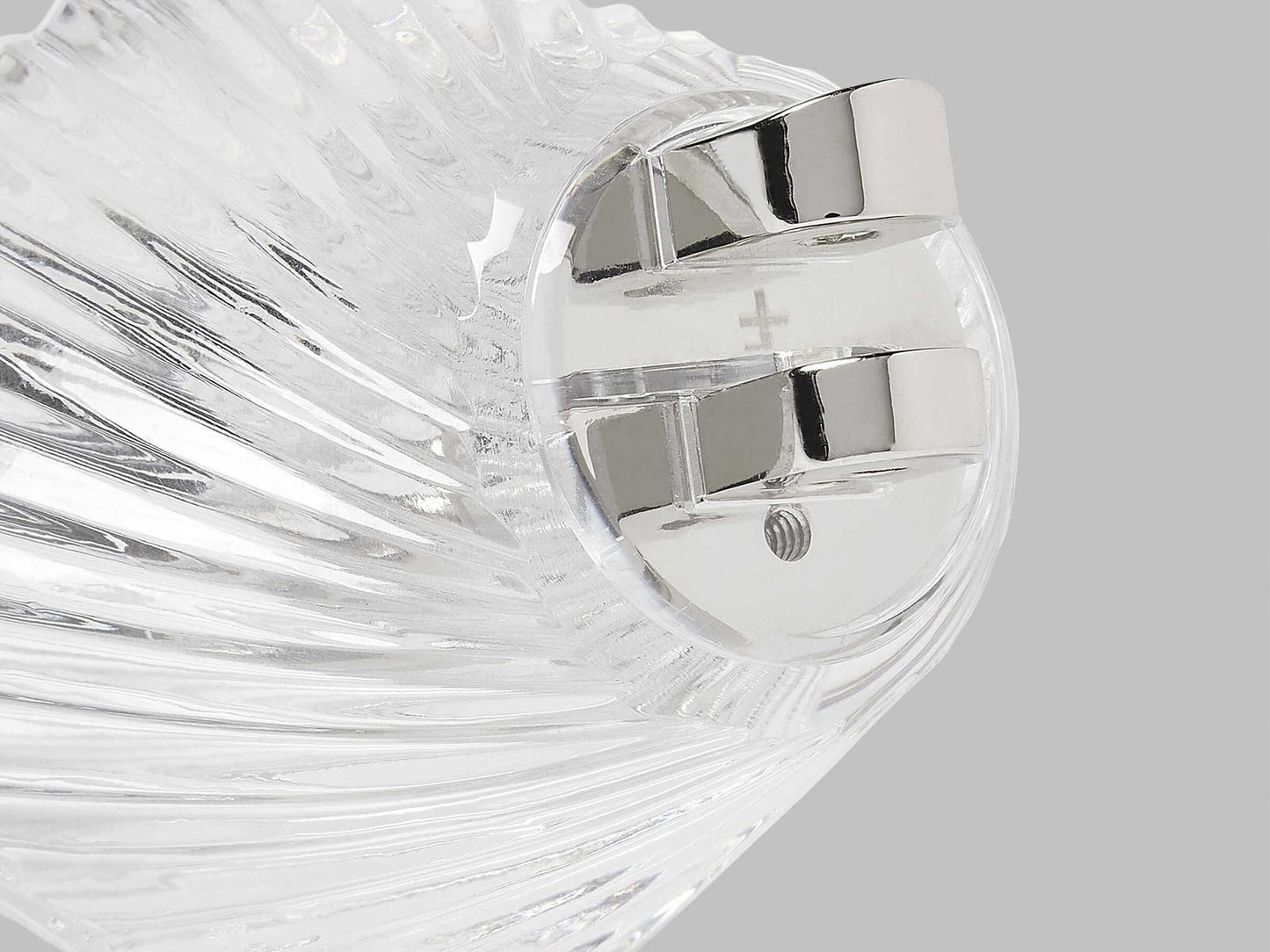 Visual Comfort Modern Collier Integrated LED Linear Chandelier in Polished Nickel and Crystal