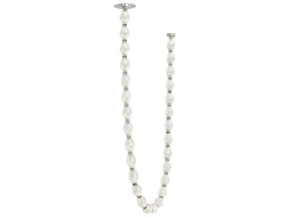 Visual Comfort Modern 1-Light Collier LED Chandelier in Polished Nickel with Faceted Crystal